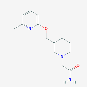 molecular formula C14H21N3O2 B2491687 2-[3-[(6-Methylpyridin-2-yl)oxymethyl]piperidin-1-yl]acetamide CAS No. 2380008-70-6