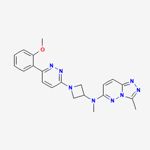 molecular formula C21H22N8O B2491705 1-[6-(2-methoxyphenyl)pyridazin-3-yl]-N-methyl-N-{3-methyl-[1,2,4]triazolo[4,3-b]pyridazin-6-yl}azetidin-3-amine CAS No. 2415490-68-3