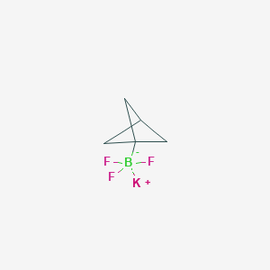 molecular formula C5H7BF3K B2491709 Potassium;1-bicyclo[1.1.1]pentanyl(trifluoro)boranuide CAS No. 2410559-72-5