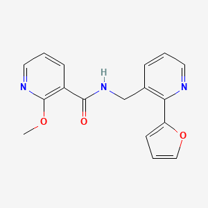 N-((2-(furan-2-yl)pyridin-3-yl)methyl)-2-methoxynicotinamide