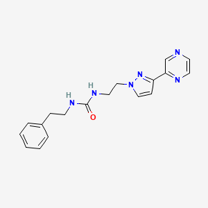 1-phenethyl-3-(2-(3-(pyrazin-2-yl)-1H-pyrazol-1-yl)ethyl)urea