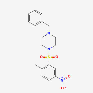1-Benzyl-4-(2-methyl-5-nitrobenzenesulfonyl)piperazine