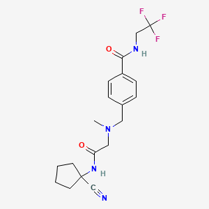 4-[[[2-[(1-cyanocyclopentyl)amino]-2-oxoethyl]-methylamino]methyl]-N-(2,2,2-trifluoroethyl)benzamide