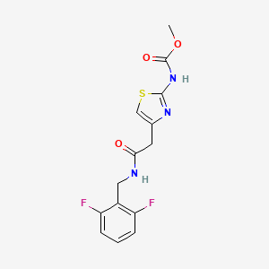 Methyl (4-(2-((2,6-difluorobenzyl)amino)-2-oxoethyl)thiazol-2-yl)carbamate