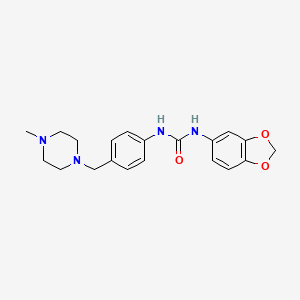 1-(Benzo[d][1,3]dioxol-5-yl)-3-(4-((4-methylpiperazin-1-yl)methyl)phenyl)urea