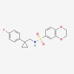 N-((1-(4-fluorophenyl)cyclopropyl)methyl)-2,3-dihydrobenzo[b][1,4]dioxine-6-sulfonamide