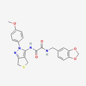 N1-(benzo[d][1,3]dioxol-5-ylmethyl)-N2-(2-(4-methoxyphenyl)-4,6-dihydro-2H-thieno[3,4-c]pyrazol-3-yl)oxalamide