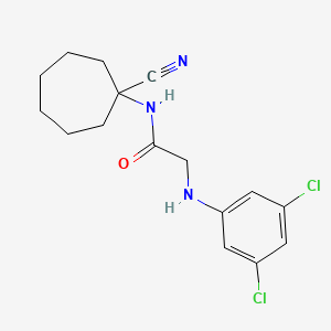 molecular formula C16H19Cl2N3O B2491737 N-(1-cyanocycloheptyl)-2-[(3,5-dichlorophenyl)amino]acetamide CAS No. 1147496-61-4