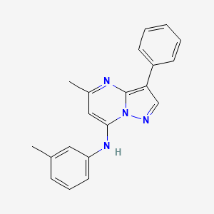 molecular formula C20H18N4 B2491746 5-methyl-N-(3-methylphenyl)-3-phenylpyrazolo[1,5-a]pyrimidin-7-amine CAS No. 900878-83-3