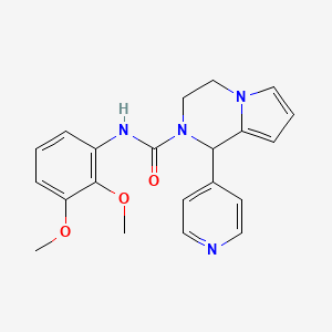 molecular formula C21H22N4O3 B2491747 N-(2,3-二甲氧基苯基)-1-(吡啶-4-基)-3,4-二氢吡咯并[1,2-a]吡嗪-2(1H)-甲酰胺 CAS No. 899942-44-0