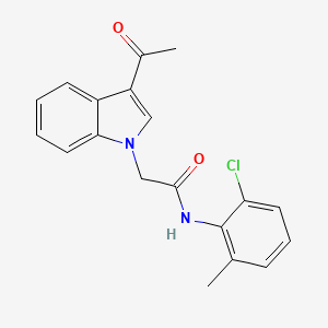 molecular formula C19H17ClN2O2 B2491756 2-(3-acetyl-1H-indol-1-yl)-N-(2-chloro-6-methylphenyl)acetamide CAS No. 1421500-18-6
