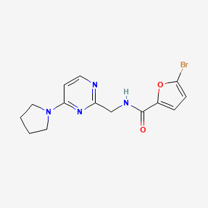 5-bromo-N-((4-(pyrrolidin-1-yl)pyrimidin-2-yl)methyl)furan-2-carboxamide