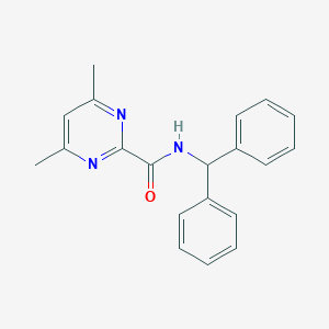 molecular formula C20H19N3O B2491796 N-Benzhydryl-4,6-dimethylpyrimidine-2-carboxamide CAS No. 2415631-80-8