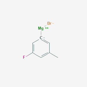 molecular formula C7H6BrFMg B2491800 3-Fluoro-5-methylphenylmagnesium bromide CAS No. 908138-51-2