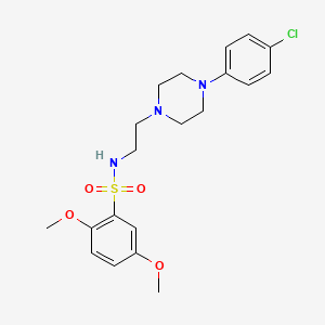 molecular formula C20H26ClN3O4S B2491801 N-(2-(4-(4-chlorophenyl)piperazin-1-yl)ethyl)-2,5-dimethoxybenzenesulfonamide CAS No. 1049466-35-4