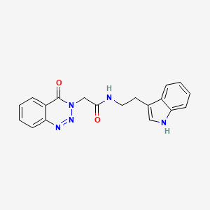molecular formula C19H17N5O2 B2491804 N-[2-(1H-indol-3-yl)ethyl]-2-(4-oxo-3,4-dihydro-1,2,3-benzotriazin-3-yl)acetamide CAS No. 422531-78-0