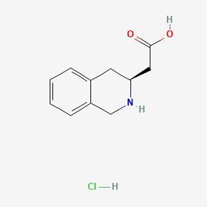 molecular formula C11H13NO2 B2491806 (S)-2-(1,2,3,4-Tetrahydroisoquinolin-3-yl)acetic acid hydrochloride CAS No. 270082-22-9