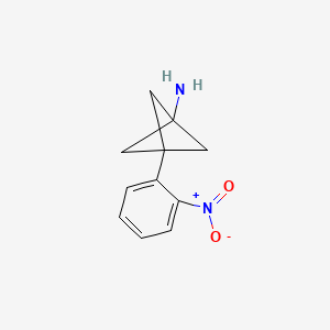 molecular formula C11H12N2O2 B2491818 3-(2-Nitrophenyl)bicyclo[1.1.1]pentan-1-amine CAS No. 2287273-08-7