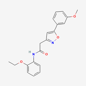 molecular formula C20H20N2O4 B2491839 N-(2-ethoxyphenyl)-2-[5-(3-methoxyphenyl)-1,2-oxazol-3-yl]acetamide CAS No. 952986-14-0