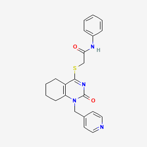 2-((2-oxo-1-(pyridin-4-ylmethyl)-1,2,5,6,7,8-hexahydroquinazolin-4-yl)thio)-N-phenylacetamide