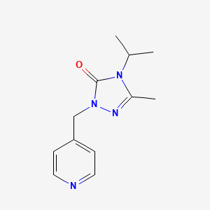 3-methyl-4-(propan-2-yl)-1-[(pyridin-4-yl)methyl]-4,5-dihydro-1H-1,2,4-triazol-5-one