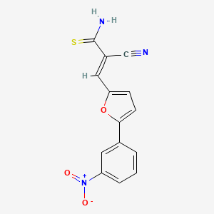 (2E)-2-cyano-3-[5-(3-nitrophenyl)furan-2-yl]prop-2-enethioamide