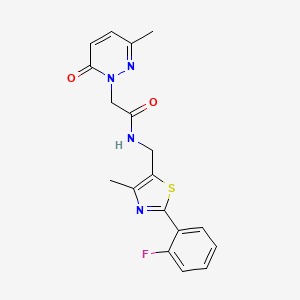 N-((2-(2-fluorophenyl)-4-methylthiazol-5-yl)methyl)-2-(3-methyl-6-oxopyridazin-1(6H)-yl)acetamide