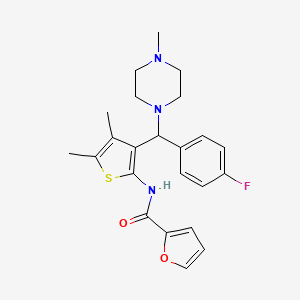 N-(3-((4-fluorophenyl)(4-methylpiperazin-1-yl)methyl)-4,5-dimethylthiophen-2-yl)furan-2-carboxamide