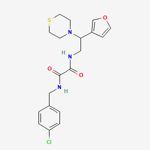 molecular formula C19H22ClN3O3S B2491972 N1-(4-chlorobenzyl)-N2-(2-(furan-3-yl)-2-thiomorpholinoethyl)oxalamide CAS No. 2034597-84-5
