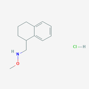 molecular formula C12H18ClNO B2492006 Methoxy[(1,2,3,4-tetrahydronaphthalen-1-yl)methyl]amine hydrochloride CAS No. 2044872-18-4