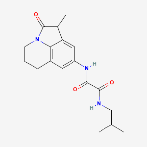 molecular formula C18H23N3O3 B2492060 N1-isobutyl-N2-(1-methyl-2-oxo-2,4,5,6-tetrahydro-1H-pyrrolo[3,2,1-ij]quinolin-8-yl)oxalamide CAS No. 898427-19-5