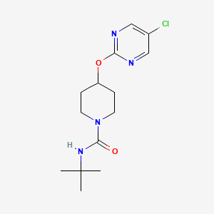 molecular formula C14H21ClN4O2 B2492061 N-tert-butyl-4-[(5-chloropyrimidin-2-yl)oxy]piperidine-1-carboxamide CAS No. 2415524-45-5