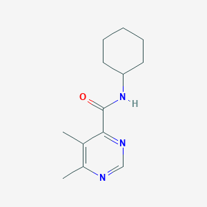 molecular formula C13H19N3O B2492087 N-Cyclohexyl-5,6-dimethylpyrimidine-4-carboxamide CAS No. 2415539-70-5