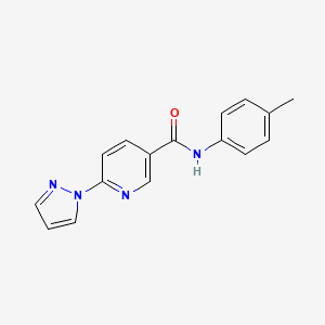 molecular formula C16H14N4O B2492118 N-(4-methylphenyl)-6-(1H-pyrazol-1-yl)pyridine-3-carboxamide CAS No. 321533-65-7