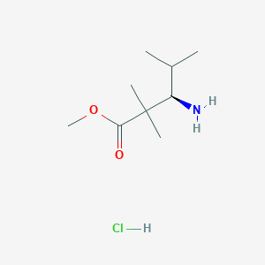 molecular formula C9H20ClNO2 B2492187 methyl(3R)-3-amino-2,2,4-trimethylpentanoatehydrochloride CAS No. 2411179-97-8