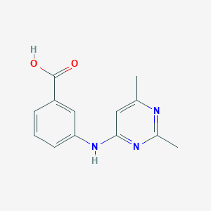 molecular formula C13H13N3O2 B2492216 3-(2,6-Dimethyl-pyrimidin-4-ylamino)-benzoic acid CAS No. 887686-71-7