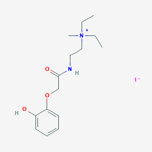 molecular formula C15H25IN2O3 B2492227 DIETHYL({2-[2-(2-HYDROXYPHENOXY)ACETAMIDO]ETHYL})METHYLAZANIUM IODIDE CAS No. 299923-75-4