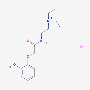 N,N-diethyl-2-(2-(2-hydroxyphenoxy)acetamido)-N-methylethanaminium iodide