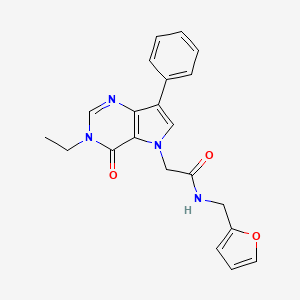 2-(3-ethyl-4-oxo-7-phenyl-3,4-dihydro-5H-pyrrolo[3,2-d]pyrimidin-5-yl)-N-(furan-2-ylmethyl)acetamide