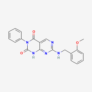 B2492264 7-((2-methoxybenzyl)amino)-3-phenylpyrimido[4,5-d]pyrimidine-2,4(1H,3H)-dione CAS No. 2188279-15-2