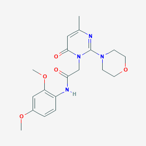 molecular formula C19H24N4O5 B2492271 N-(2,4-dimethoxyphenyl)-2-[4-methyl-2-(morpholin-4-yl)-6-oxo-1,6-dihydropyrimidin-1-yl]acetamide CAS No. 1251677-62-9
