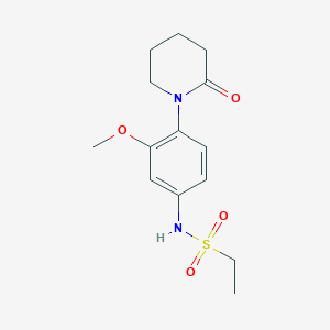 molecular formula C14H20N2O4S B2492272 N-(3-methoxy-4-(2-oxopiperidin-1-yl)phenyl)ethanesulfonamide CAS No. 941920-35-0