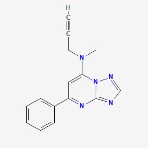 molecular formula C15H13N5 B2492308 N-methyl-5-phenyl-N-(prop-2-yn-1-yl)-[1,2,4]triazolo[1,5-a]pyrimidin-7-amine CAS No. 1795514-43-0