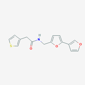 molecular formula C15H13NO3S B2492339 N-([2,3'-bifuran]-5-ylmethyl)-2-(thiophen-3-yl)acetamide CAS No. 2034442-20-9
