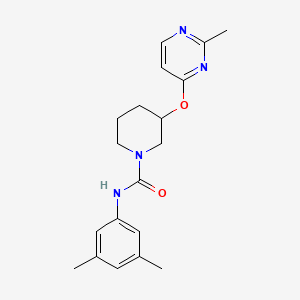 molecular formula C19H24N4O2 B2492342 N-(3,5-dimethylphenyl)-3-((2-methylpyrimidin-4-yl)oxy)piperidine-1-carboxamide CAS No. 2034561-04-9