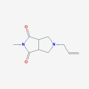 molecular formula C10H14N2O2 B2492350 2-Methyl-5-(prop-2-en-1-yl)-octahydropyrrolo[3,4-c]pyrrole-1,3-dione CAS No. 2097868-32-9