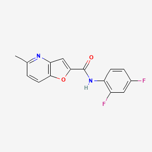 molecular formula C15H10F2N2O2 B2492390 N-(2,4-difluorophenyl)-5-methylfuro[3,2-b]pyridine-2-carboxamide CAS No. 941928-48-9