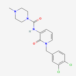 N-[1-(3,4-dichlorobenzyl)-2-oxo-1,2-dihydro-3-pyridinyl]-4-methyltetrahydro-1(2H)-pyrazinecarboxamide