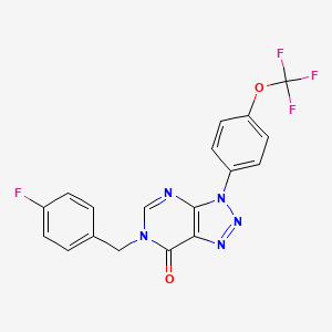 6-[(4-Fluorophenyl)methyl]-3-[4-(trifluoromethoxy)phenyl]triazolo[4,5-d]pyrimidin-7-one