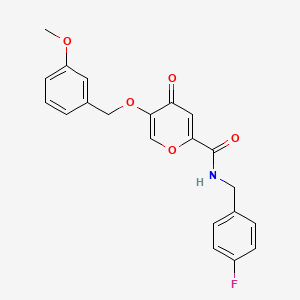 N-(4-fluorobenzyl)-5-((3-methoxybenzyl)oxy)-4-oxo-4H-pyran-2-carboxamide